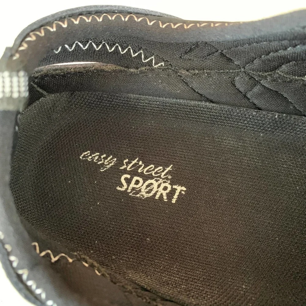 East Street Black Suede Closed Toe Cord Slip-on Sport Sandal Women's size US 10M - Picture 2 of 9